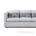 Sofa ruang tamu kain modern sofa sectional set tiga tempat duduk sofa furniture grosir